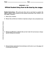 Invent-a-Fair Entry Form
