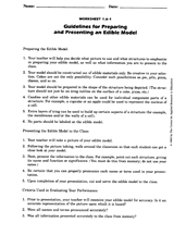 Guidelines for Preparing and Presenting an Edible Model