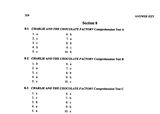 Charlie and The Chocolate Factory Comprehension Test Answer Keys
