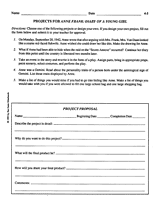 Anne Frank: Diary of a Young Girl -- Project Ideas
