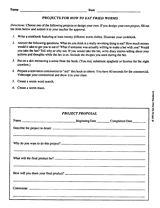 How to Eat Fried Worms Project Ideas