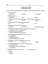 Across Five Aprils -- Test A