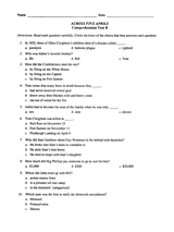 Across Five Aprils -- Test B