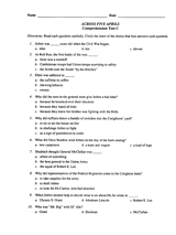 Across Five Aprils -- Test C