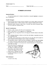 Numbers and Songs Student Guide