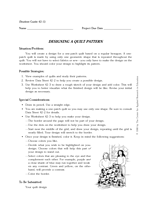 Designing a Quilt Pattern - Worksheet 1