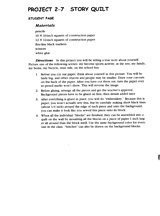 Story Quilts Handout