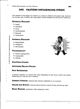 Factors Influencing Stress