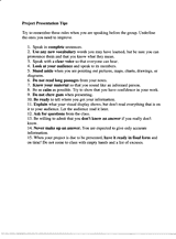 Project Presentation Tips -- Printable Version