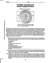 Current Archaeology -- Student Assignment Sheet