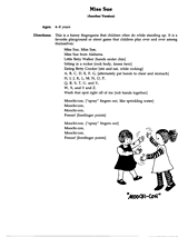 Miss Sue Fingergame