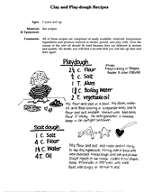 Clay and Play-dough Recipes