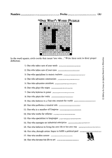 ''One Who'': Word Puzzle