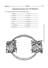 Spanish Cognates for ''-ity'' Endings