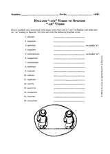 English ''-ate'' Verbs to Spanish ''-ar'' Verbs