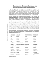 Differences Between Castilian and New World Spanish (Background)