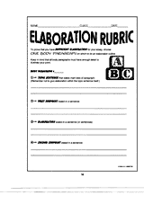 Elaboration Rubric