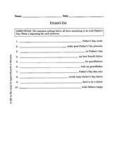 Father's Day -- Write the Beginning