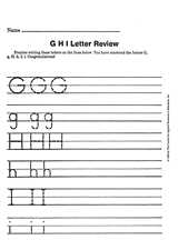 G H I Letter Review