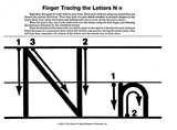 Finger Tracing the Letter N