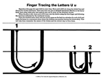 Finger Tracing the Letter U