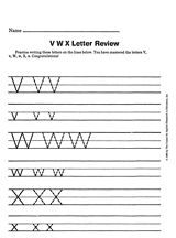 V W X Letter Review