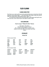 Cleo Clown: Initial Letter Combinations