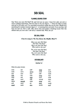 Sid Seal: Single Consonant Beginning Sounds