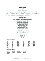 Bab Crab: Final Single Consonant Sounds