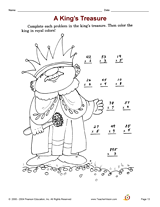 Multiplication Coloring Sheets on Multiplication Problems And Use The Worksheet As A Coloring Page