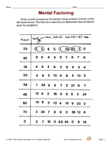 Mental Factoring