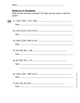 Patterns in Numbers: Addition (Gr. 3)