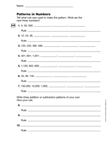 Patterns in Numbers: What's the Operation? (Gr. 4)