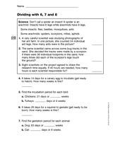 Dividing with 6, 7, and 8 (Gr. 4)
