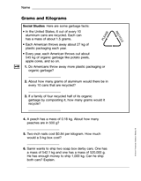 Grams and Kilograms (Gr. 5)