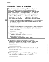 Estimating Percent of a Number (Gr. 5)