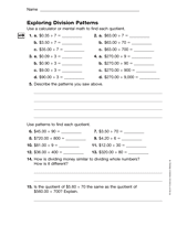 prentice hall math problem solving finding a pattern