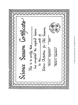 Science Season Certificate