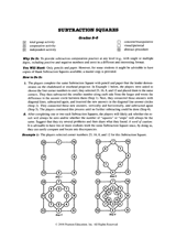 Subtraction Squares