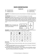 Math Concentration Game