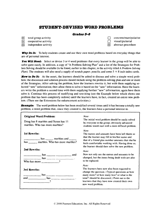 Student-Devised Word Problems