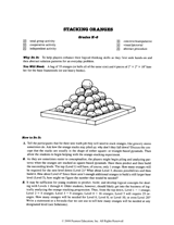 Stacking Oranges