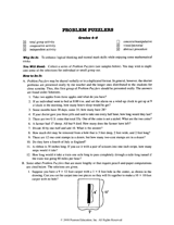 Problem Puzzlers