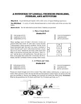 A Potpourri of Logical Thinking Problems, Puzzles, and Activities