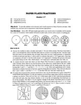 Paper Plate Fractions