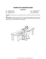 Paper Clip Addition Cards