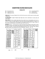 Computer Paper Edge Math