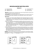 Multiplication Fact Fold-Outs