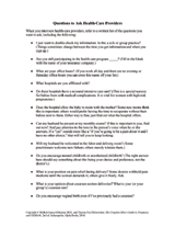 Questions to Ask Health-Care Providers