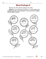 Word Endings III